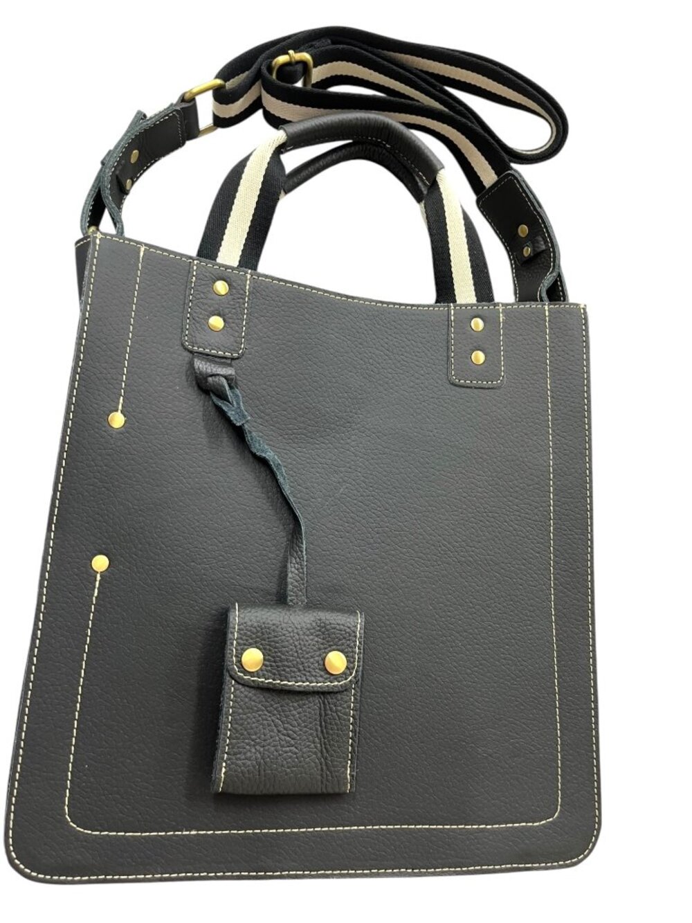 American Leather Legacy Black Leather Tote Bag